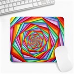 Psychedelic Rainbow Spiral Large Mousepad