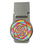 Psychedelic Rainbow Spiral Money Clip (Round)