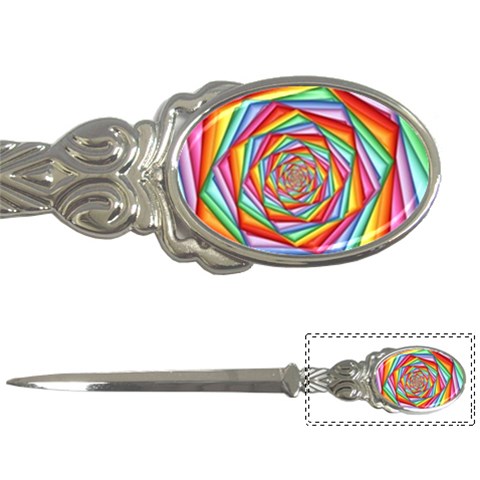 Psychedelic Rainbow Spiral Letter Opener from ArtsNow.com Front