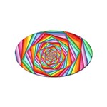 Psychedelic Rainbow Spiral Sticker (Oval)