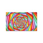 Psychedelic Rainbow Spiral Sticker (Rectangular)