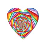 Psychedelic Rainbow Spiral Magnet (Heart)