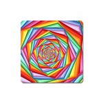 Psychedelic Rainbow Spiral Magnet (Square)