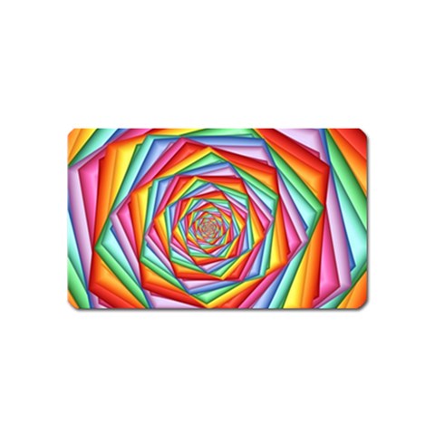 Psychedelic Rainbow Spiral Magnet (Name Card) from ArtsNow.com Front