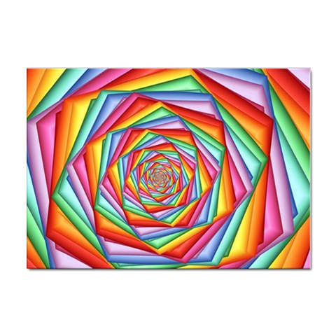 Psychedelic Rainbow Spiral Sticker A4 (100 pack) from ArtsNow.com Front