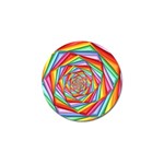 Psychedelic Rainbow Spiral Golf Ball Marker