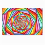 Psychedelic Rainbow Spiral Postcard 4  x 6 