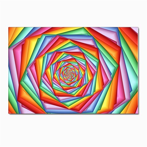 Psychedelic Rainbow Spiral Postcard 4 x 6  (Pkg of 10) from ArtsNow.com Front