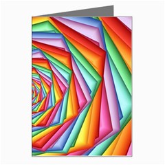 Psychedelic Rainbow Spiral Greeting Card from ArtsNow.com Left