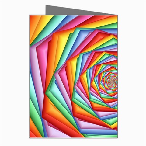 Psychedelic Rainbow Spiral Greeting Card from ArtsNow.com Right