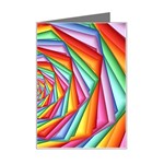 Psychedelic Rainbow Spiral Mini Greeting Card