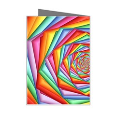 Psychedelic Rainbow Spiral Mini Greeting Card from ArtsNow.com Right