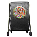 Psychedelic Rainbow Spiral Pen Holder Desk Clock