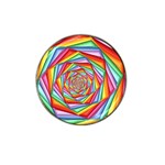 Psychedelic Rainbow Spiral Hat Clip Ball Marker