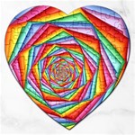 Psychedelic Rainbow Spiral Jigsaw Puzzle (Heart)