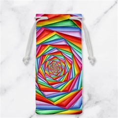 Psychedelic Rainbow Spiral Jewelry Bag from ArtsNow.com Front