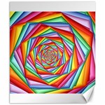 Psychedelic Rainbow Spiral Canvas 8  x 10 