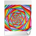 Psychedelic Rainbow Spiral Canvas 12  x 16 