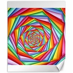 Psychedelic Rainbow Spiral Canvas 16  x 20 