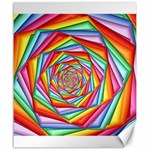 Psychedelic Rainbow Spiral Canvas 20  x 24 