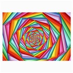 Psychedelic Rainbow Spiral Large Glasses Cloth