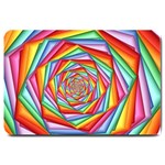 Psychedelic Rainbow Spiral Large Doormat