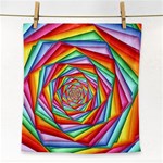 Psychedelic Rainbow Spiral Face Towel