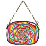 Psychedelic Rainbow Spiral Chain Purse (Two Sides)