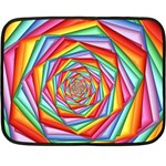 Psychedelic Rainbow Spiral Double Sided Fleece Blanket (Mini)