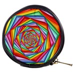 Psychedelic Rainbow Spiral Mini Makeup Bag