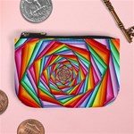 Psychedelic Rainbow Spiral Mini Coin Purse