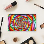 Psychedelic Rainbow Spiral Cosmetic Bag (Small)