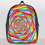 Psychedelic Rainbow Spiral School Bag (Large)