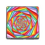 Psychedelic Rainbow Spiral Memory Card Reader (Square)