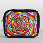 Psychedelic Rainbow Spiral Mini Toiletries Bag (One Side)