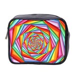 Psychedelic Rainbow Spiral Mini Toiletries Bag (Two Sides)