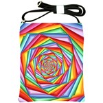 Psychedelic Rainbow Spiral Shoulder Sling Bag