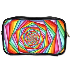 Psychedelic Rainbow Spiral Toiletries Bag (Two Sides) from ArtsNow.com Front