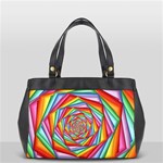 Psychedelic Rainbow Spiral Oversize Office Handbag