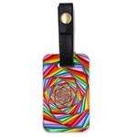 Psychedelic Rainbow Spiral Luggage Tag (one side)