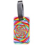 Psychedelic Rainbow Spiral Luggage Tag (two sides)