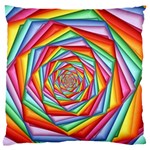 Psychedelic Rainbow Spiral Large Cushion Case (One Side)