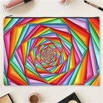 Psychedelic Rainbow Spiral Cosmetic Bag (XXXL)