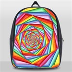 Psychedelic Rainbow Spiral School Bag (XL)