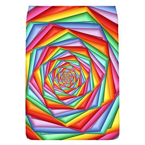 Psychedelic Rainbow Spiral Removable Flap Cover (L) from ArtsNow.com Front