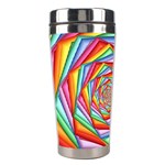 Psychedelic Rainbow Spiral Stainless Steel Travel Tumbler