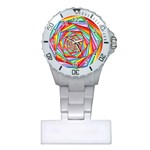 Psychedelic Rainbow Spiral Plastic Nurses Watch