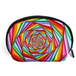 Psychedelic Rainbow Spiral Accessory Pouch (Large)