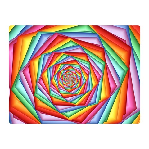 Psychedelic Rainbow Spiral Double Sided Flano Blanket (Mini) from ArtsNow.com 35 x27  Blanket Front