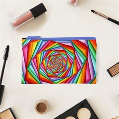 Psychedelic Rainbow Spiral Cosmetic Bag (XS) from ArtsNow.com Front